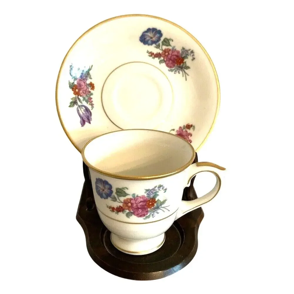 Vintage Lamberton Ivory Tea Cup & Saucer Set Demi